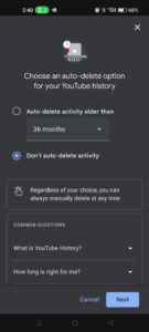 YouTube Search History